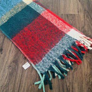 NWT Maurice's Oversized Thick Blanket Scarf Fall Winter Plaid Outdoors Cozy